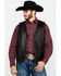 Scully Leatherwear Men's Leather Buck Stitch Vest , Brown, hi-res