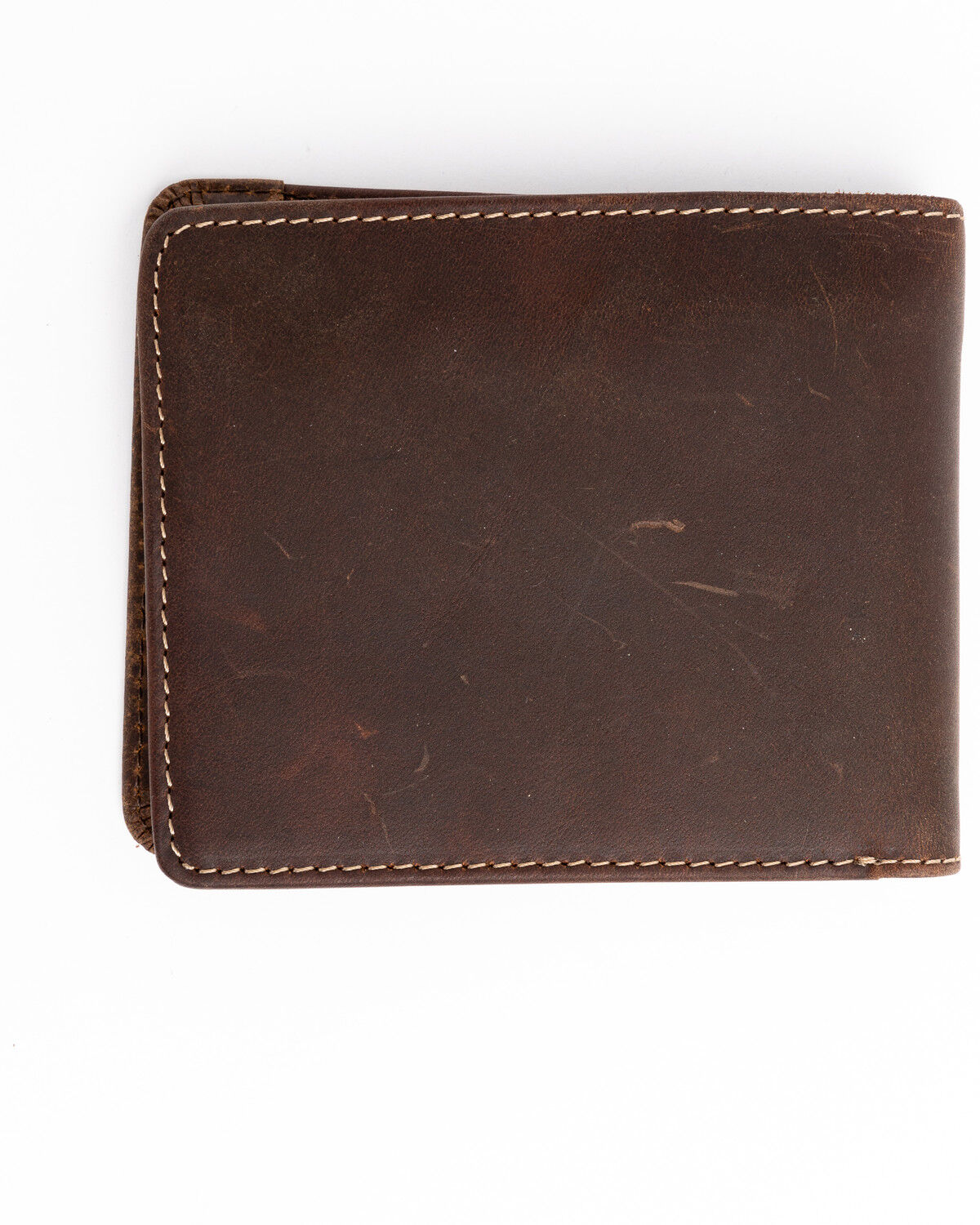 Image #2 - Cody James Men's Stitched Bi-Fold Leather Wallet, Brown, hi-res