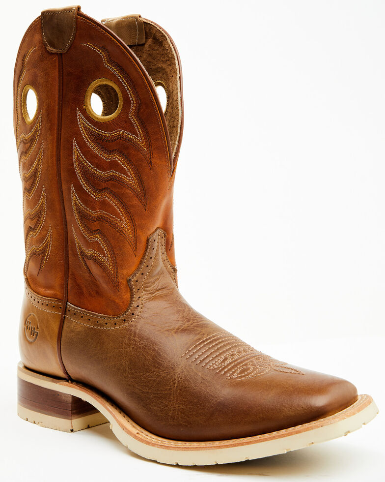 Double H Men's Thatcher Western Boots - Wide Square Toe , Brown, hi-res