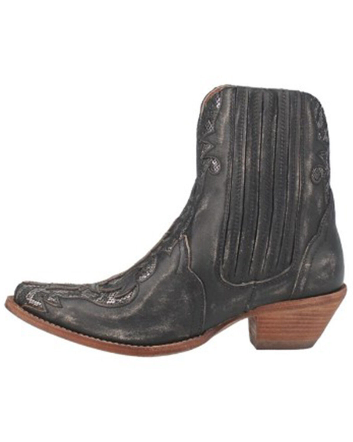 Image #3 - Dan Post Women's Shay Booties - Round Toe, Black, hi-res