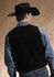 Roper Men's Suede Vest, Black, hi-res