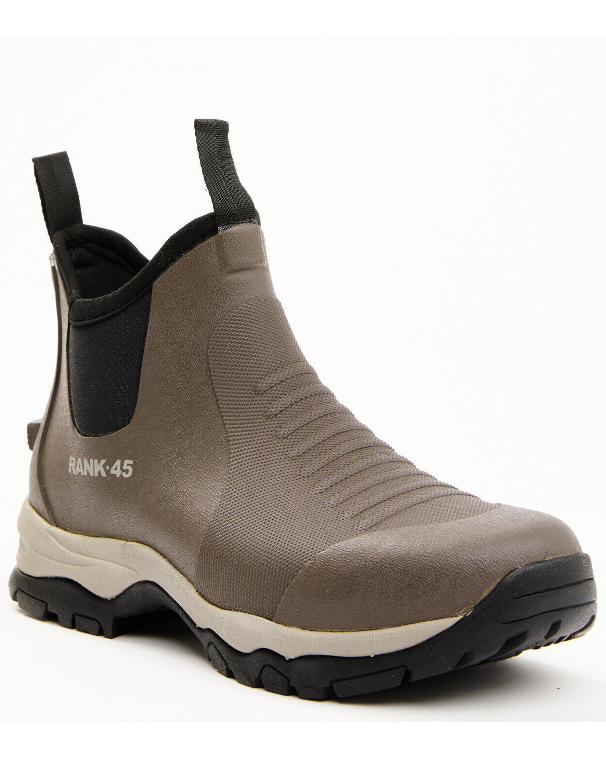 RANK 45&reg; Men's 6.5" Rubber Ankle Boots - Soft Toe, Brown, hi-res