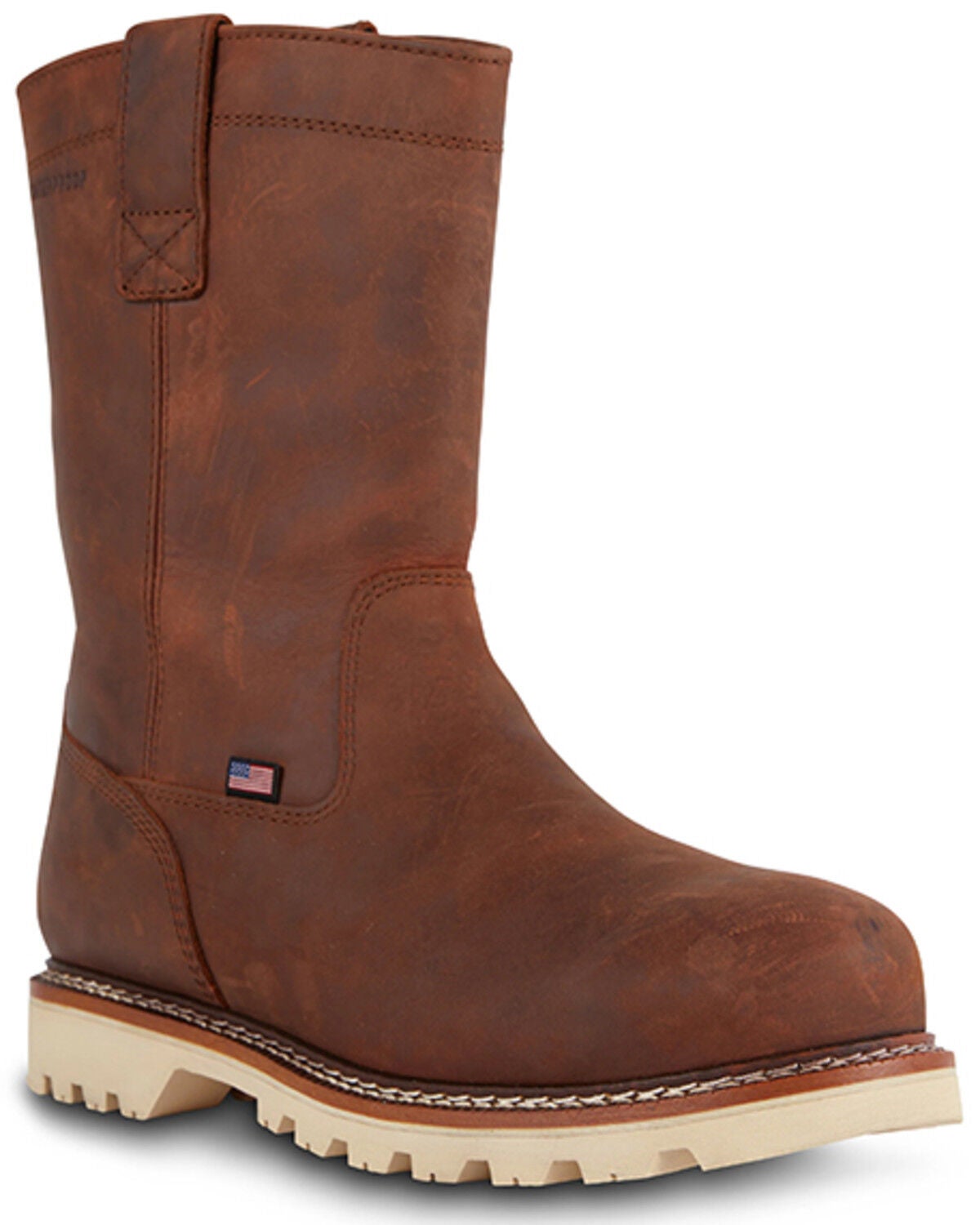 Image #1 - US Boot Men's 10" Condor Wellington Waterproof Work Boots - Composite Toe, Brown, hi-res