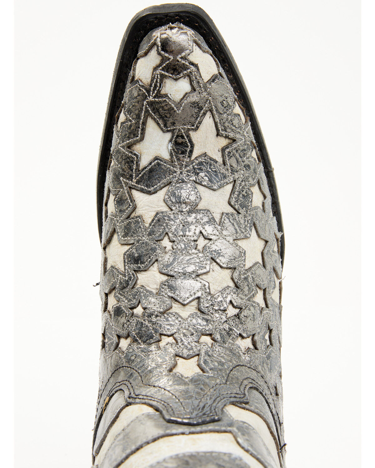 Image #7 - Corral Women's Stars and Stripes Blacklight Western Boots - Snip Toe, Black, hi-res