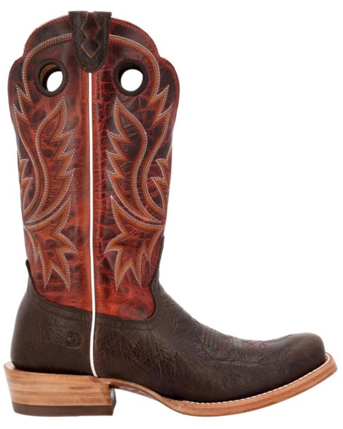 Image #2 - Durango Men's PRCA Collection Shrunken Bullhide Western Boots - Square Toe, Brown, hi-res