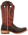 Image #2 - Durango Men's PRCA Collection Shrunken Bullhide Western Boots - Square Toe, Brown, hi-res