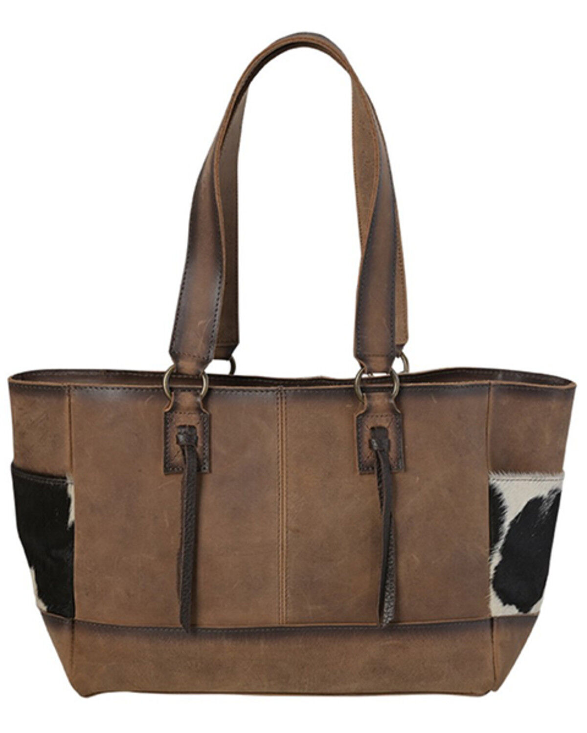 Image #2 - STS Ranchwear by Carroll Women's Cowhide Montana Tote, Black/white, hi-res