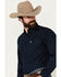 Image #2 - Ariat Men's Percy Geo Print Long Sleeve Button-Down Western Shirt , Dark Blue, hi-res