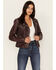 Image #4 - Mauritius Women's Christy Scatter Star Leather Jacket, Burgundy, hi-res