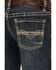 Image #4 - Rock & Roll Denim Boys' Medium Wash Reflex Vintage Bootcut Denim Jeans , Blue, hi-res