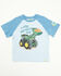 Image #1 - John Deere Boys' Dirt Dozer Short Sleeve Raglan T-Shirt, Blue, hi-res