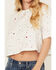 Image #3 - Blue B Women's Rhinestone Short Sleeve Cropped Tee, White, hi-res