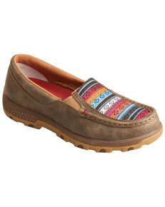 Twisted X Women's Cell Stretch Serape Slip-On Shoes - Moc Toe, Multi, hi-res