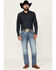 Image #1 - Wrangler Retro Men's Medium Wash Applewood Slim Straight Stretch Denim Jeans - Tall, Medium Wash, hi-res