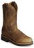 Image #1 - Justin Men's J-Max Blueprint Bay Gaucho EH Pull On Work Boots - Soft Toe, Tan, hi-res