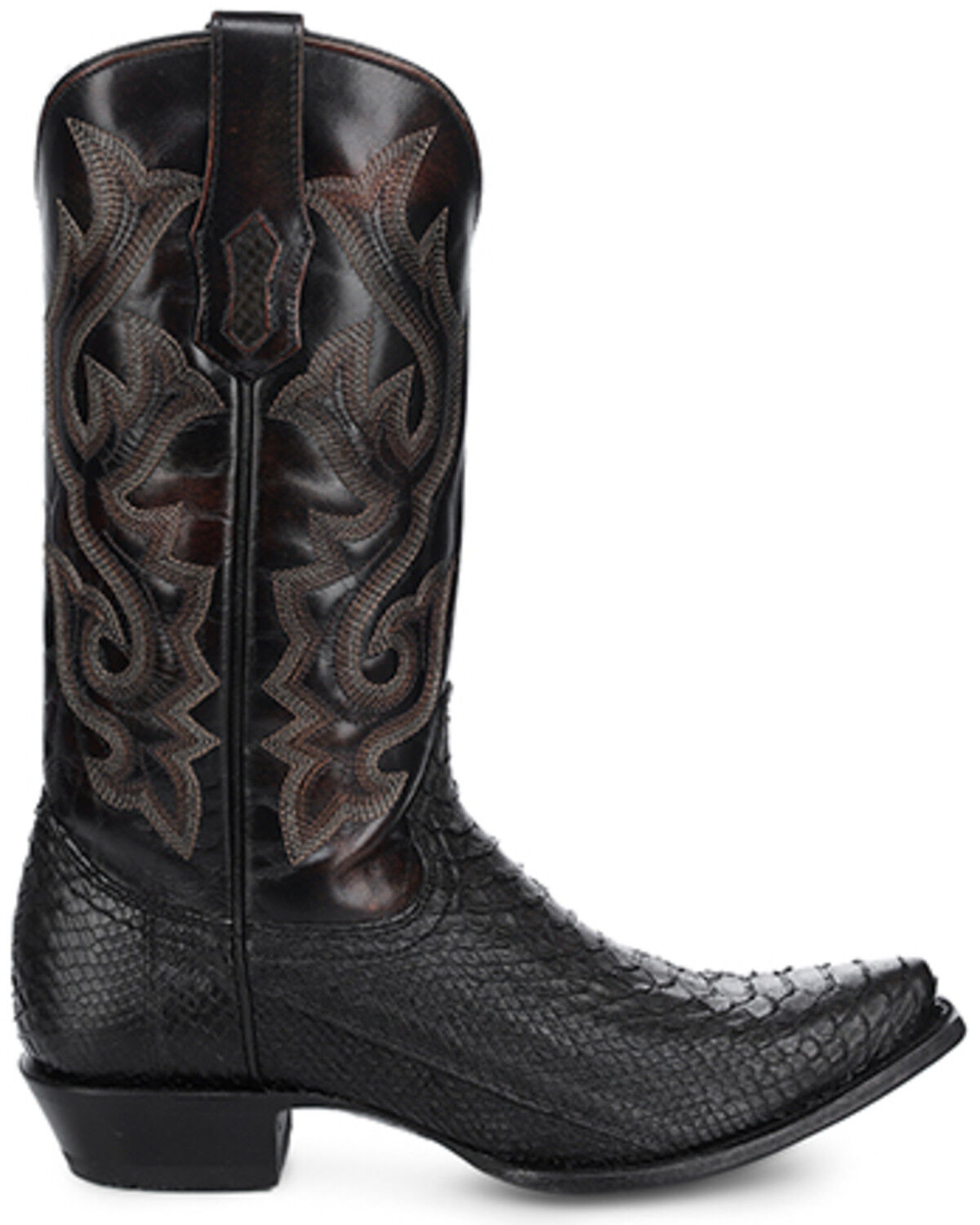 Image #2 - Corral Men's Exotic Python Western Boots - Snip Toe, Black, hi-res