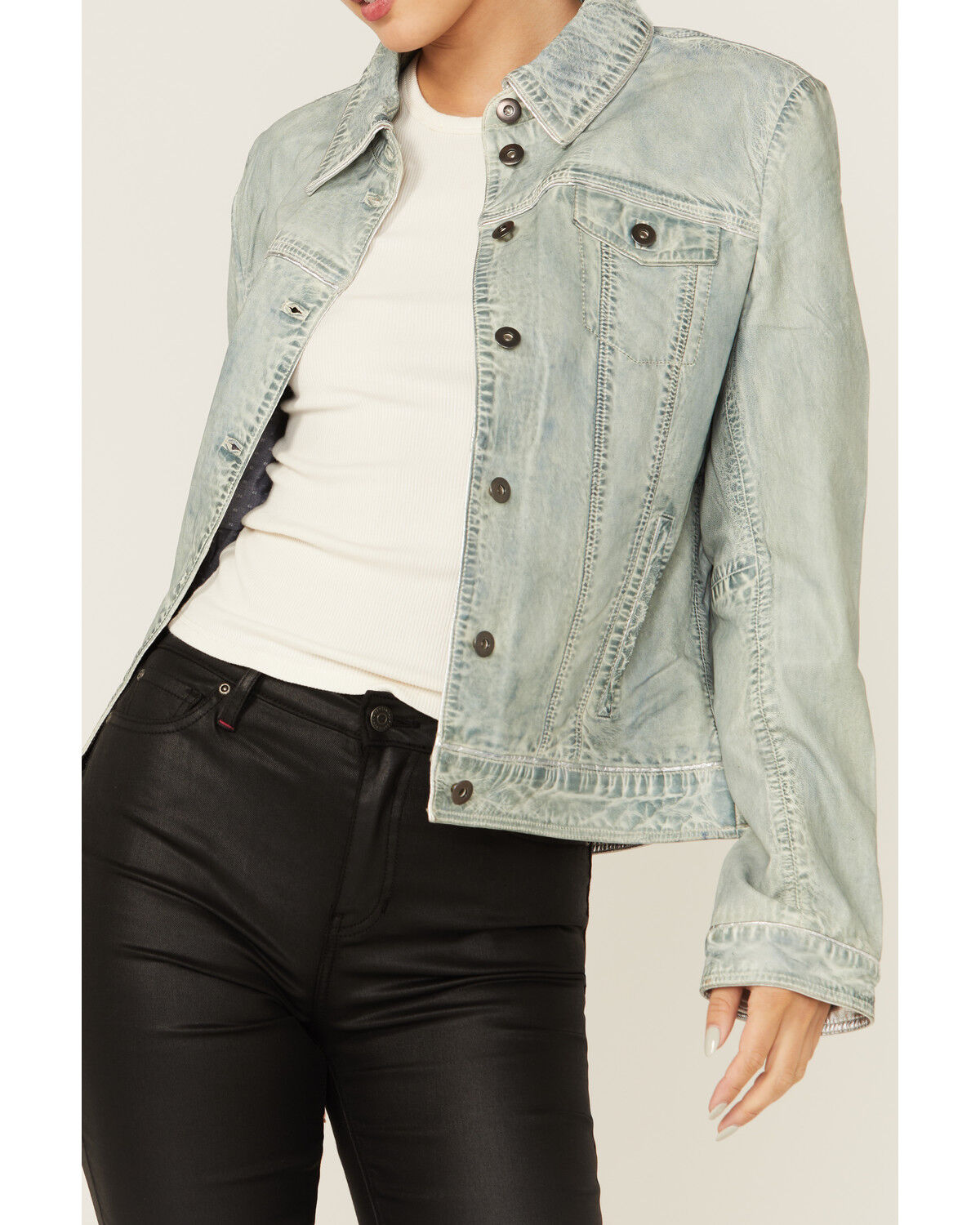 Image #3 - Scully Women's Trucker Jacket, Blue, hi-res