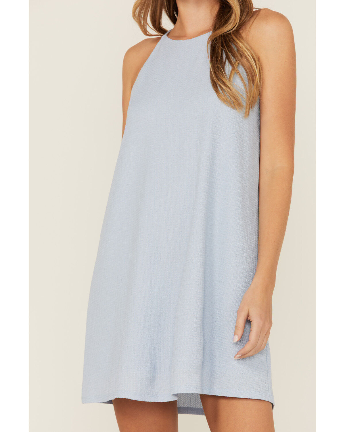 Image #3 - Wild Moss Women's Goddness Solid Mini Dress, Light Blue, hi-res