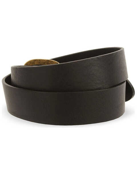 Image #2 - Justin Men's Basic Leather Work Belt - Reg & Big, Black, hi-res