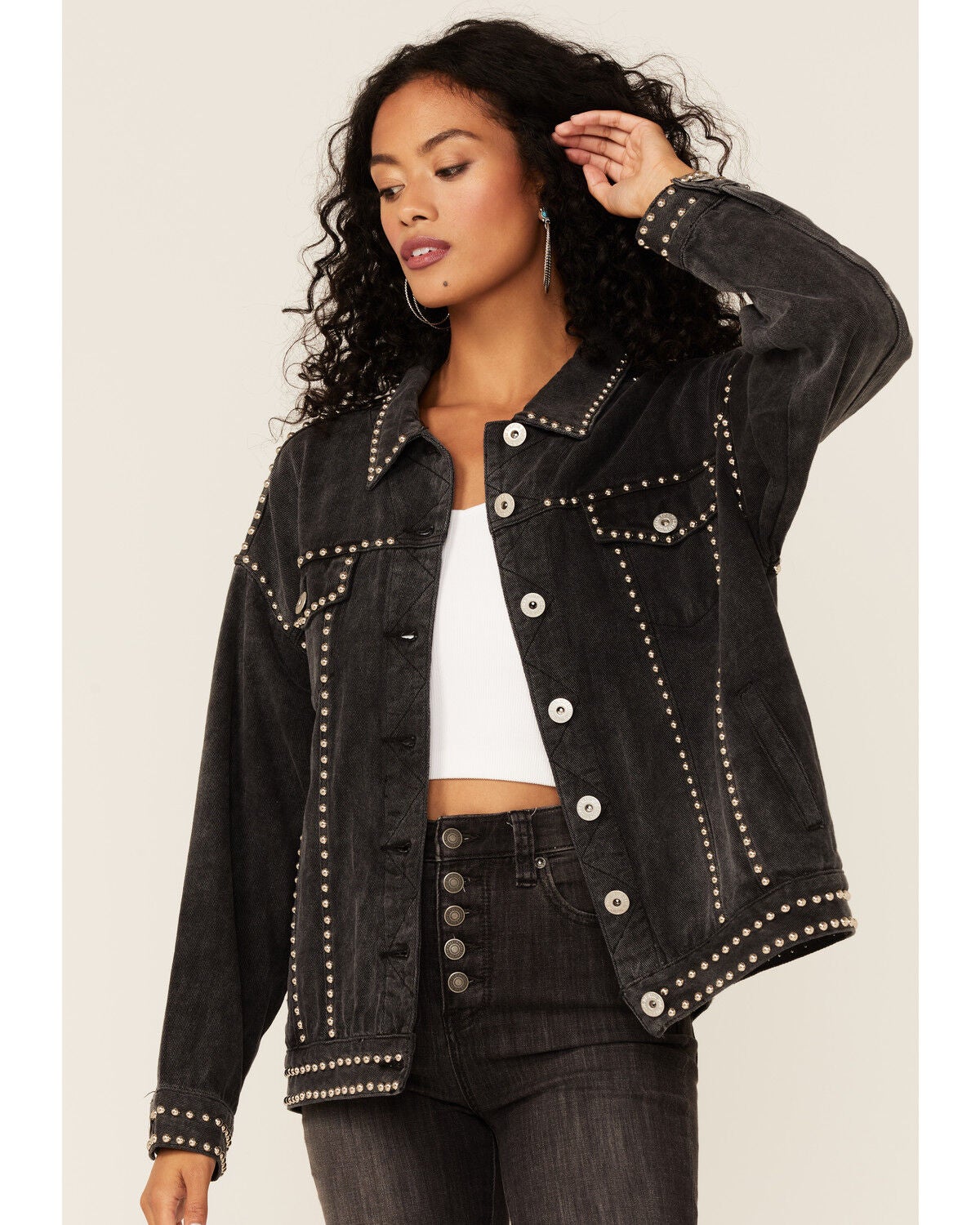 black studded jacket