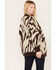 Vigoss Women's Zebra Print Cardigan, Brown, hi-res