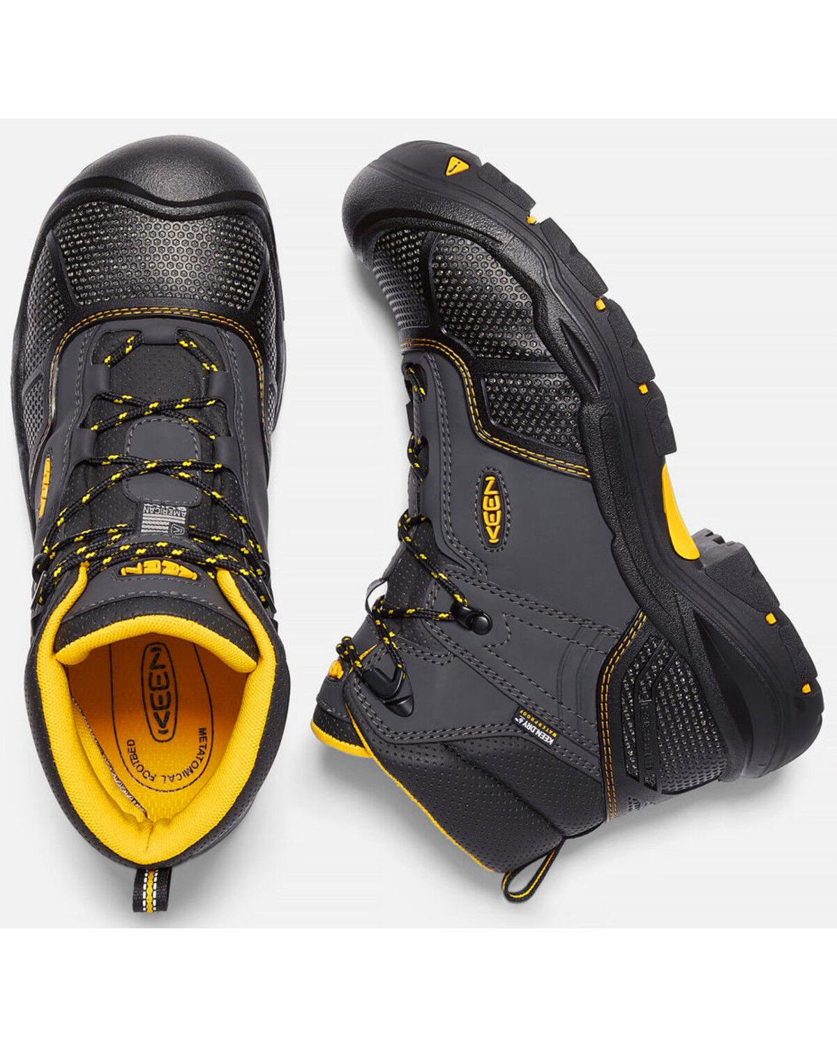 Image #6 - Keen Men's Logandale 6" Waterproof Work Boots - Steel Toe, Black, hi-res