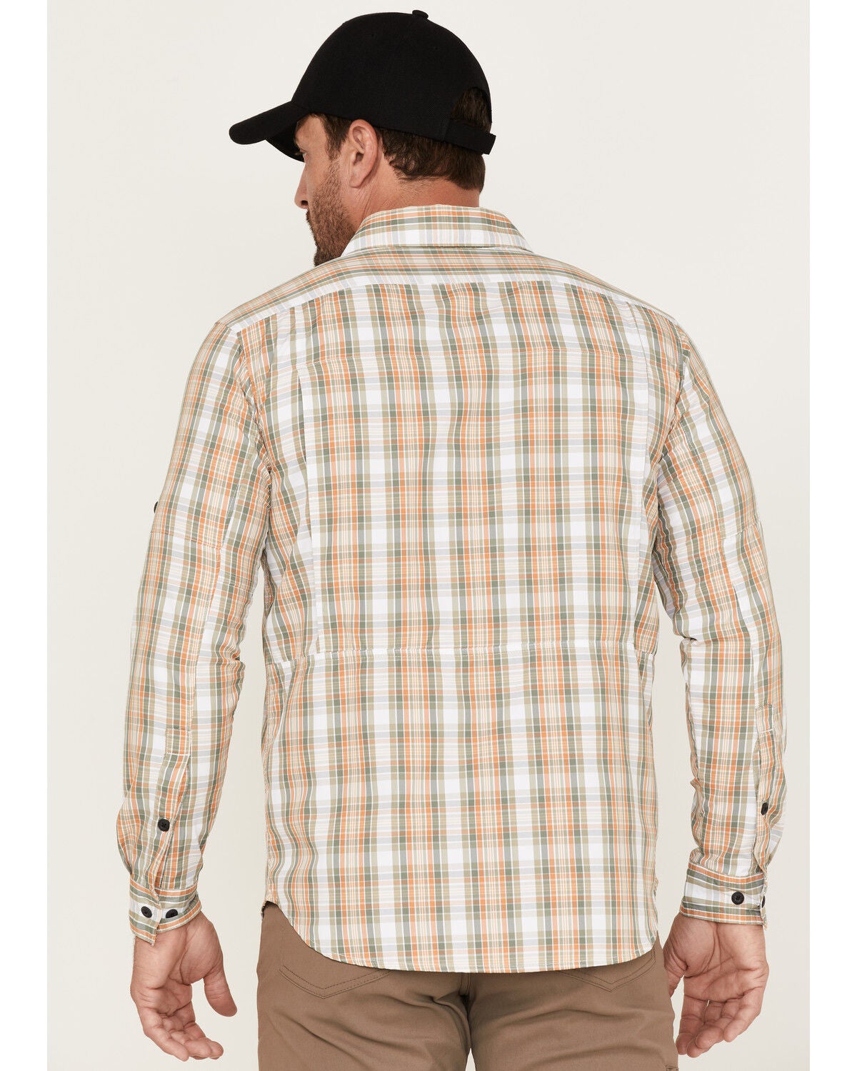 Image #4 - Columbia Men's Silver Ridge Balanced Plaid Long Sleeve Button-Down Western Shirt, Tan, hi-res