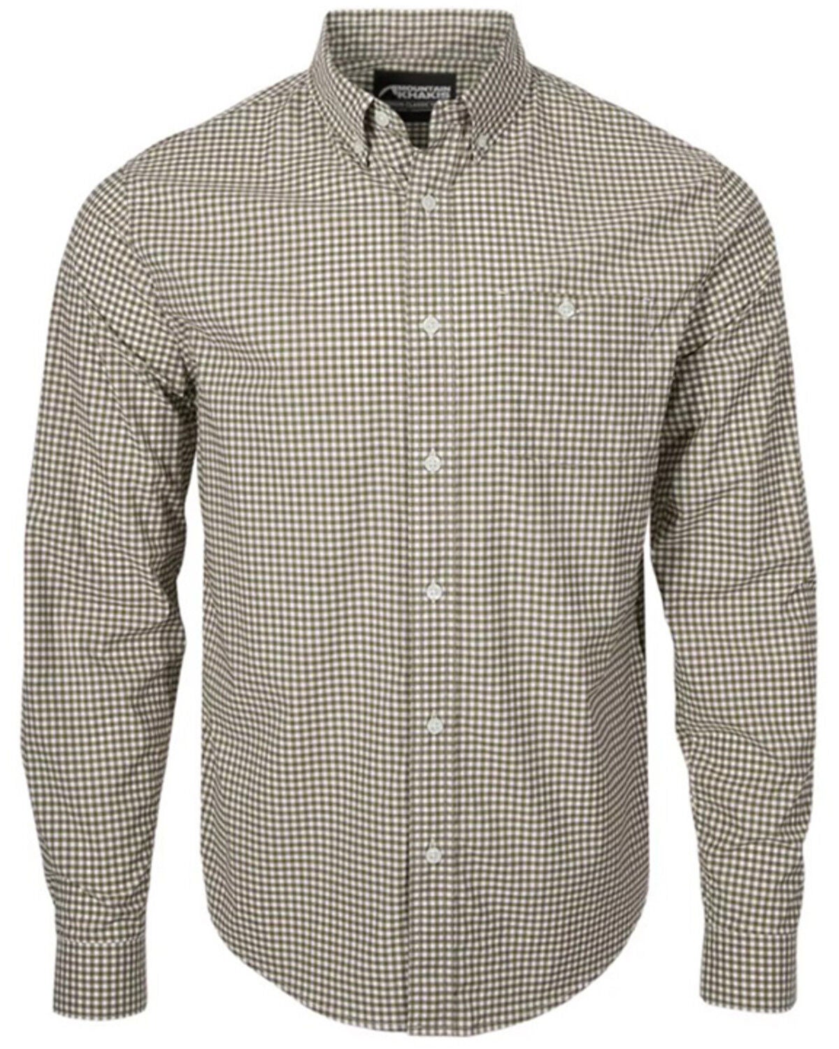 Mountain Khakis Men's Glacier Plaid Print Long Sleeve Button-Down Shirt, Cream, hi-res