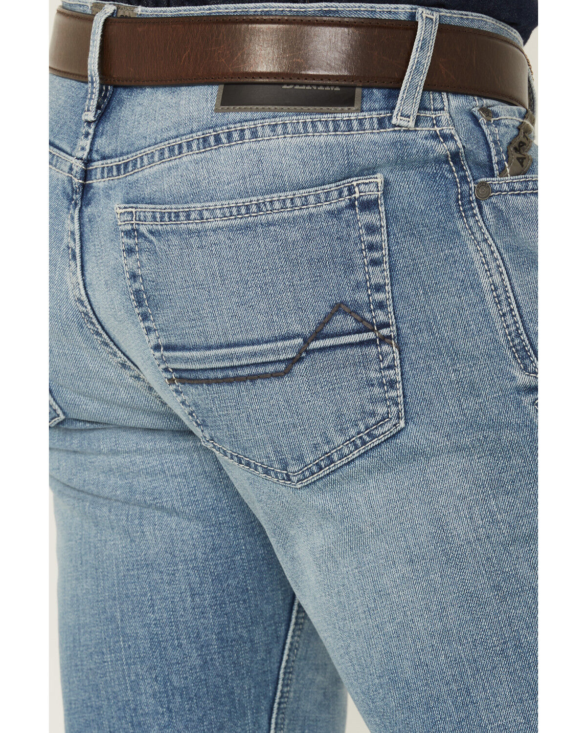 Image #4 - Ariat Men's M7 Dixon Light Wash Slim Straight Stretch Denim Jeans, Light Wash, hi-res