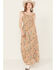 Image #1 - Rock & Roll Denim Women's Southwestern Tiered Sleeveless Maxi Dress, Tan, hi-res