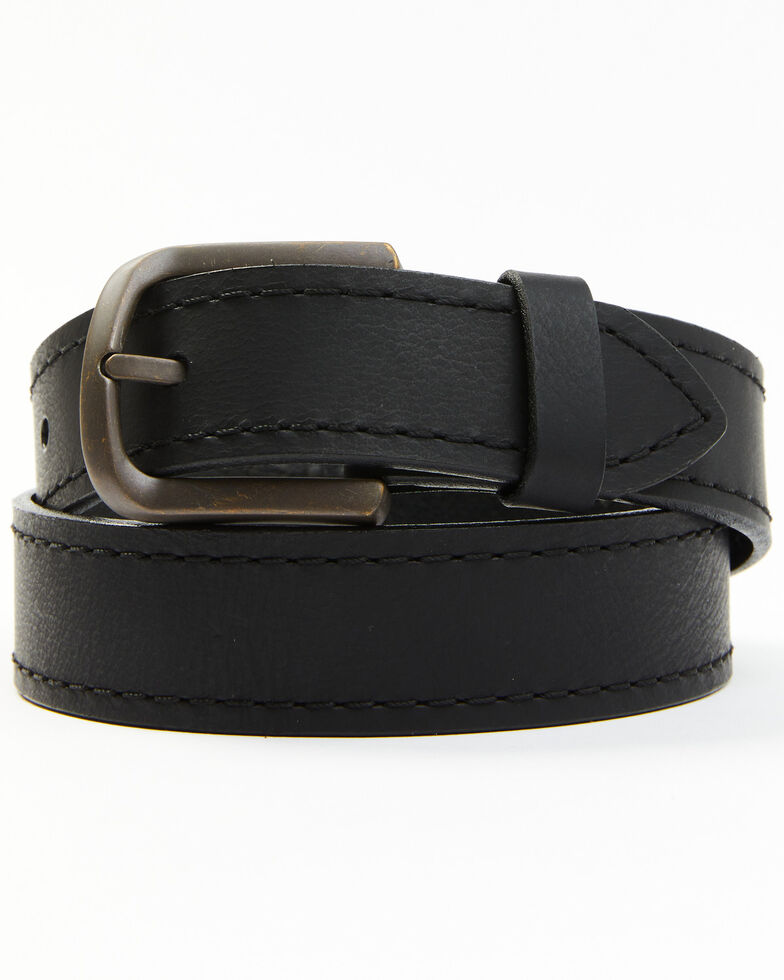 Brothers & Sons Men's Lagos Brass Buckle Belt , Black, hi-res