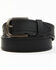 Image #1 - Brothers and Sons Men's Lagos Brass Buckle Belt , Black, hi-res