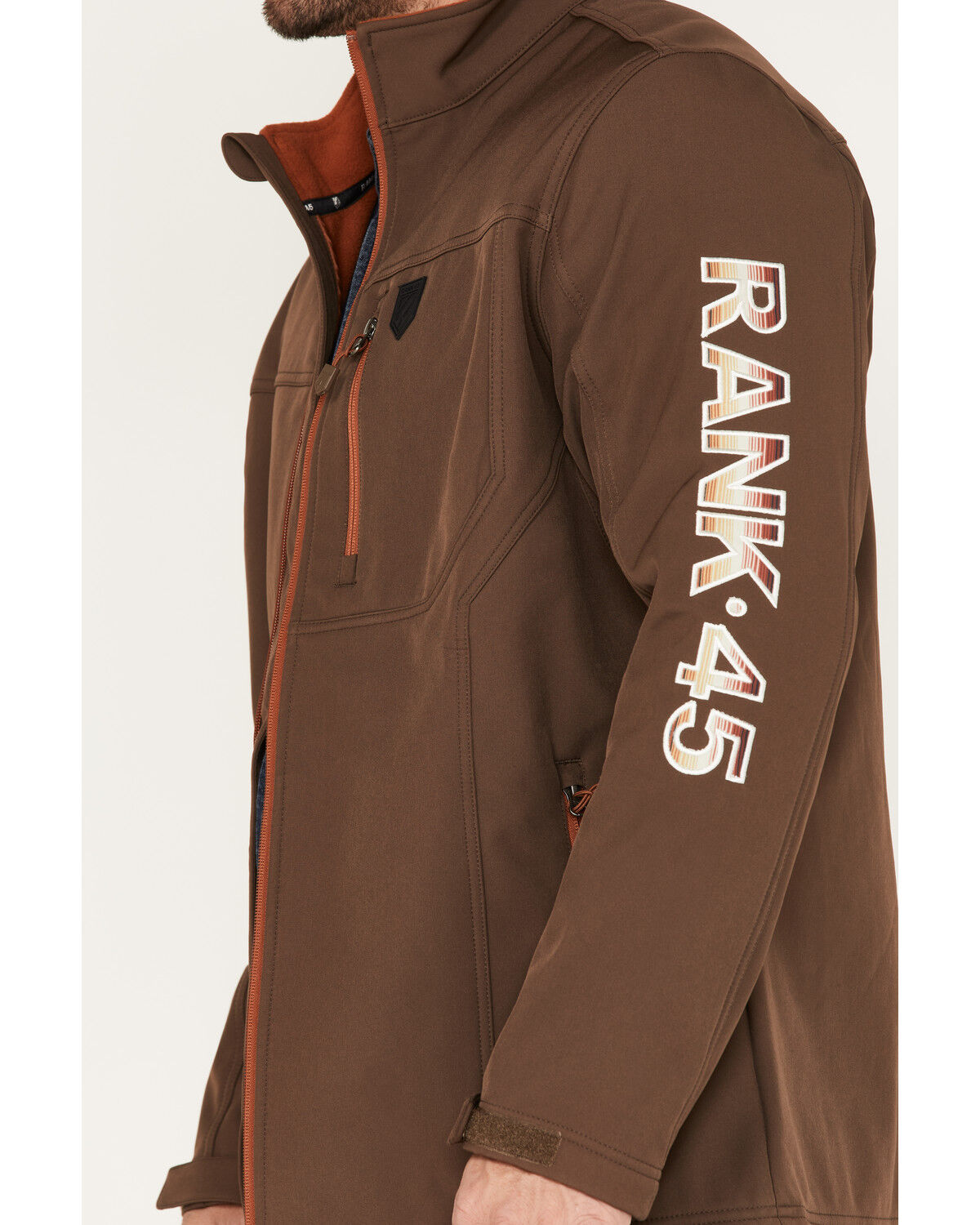 Image #3 - RANK 45® Men's Bronco Striped Embellished Softshell Jacket, , hi-res