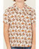 Image #3 - Cinch Boys' Camp Short Sleeve Button-Down Western Shirt, Cream, hi-res