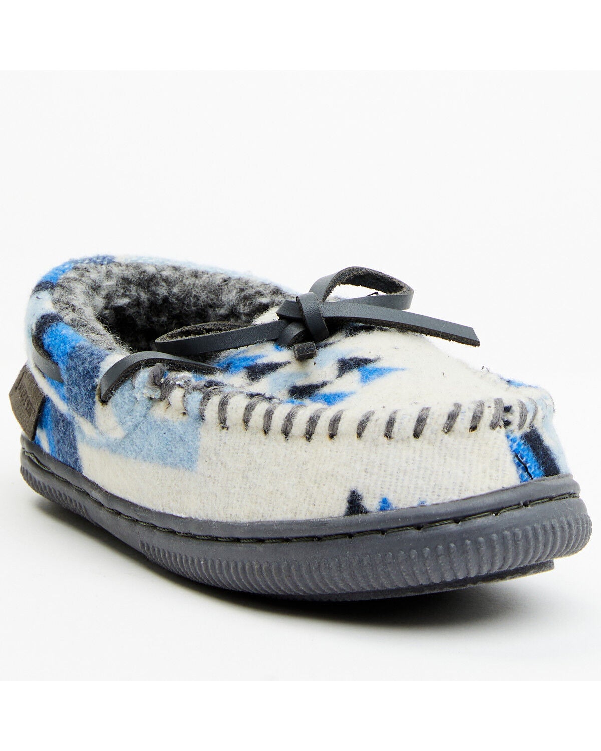 Twister Boys' Southwestern Print Moccasins, Blue, hi-res