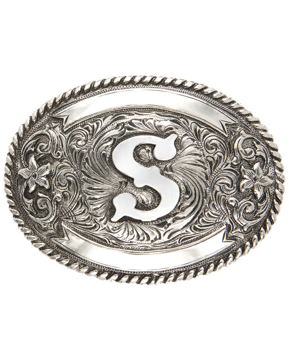 Image #1 - Cody James Initial S Belt Buckle, Silver, hi-res