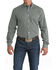 Image #1 - Cinch Men's Geo Print Long Sleeve Button-Down Western Shirt, Teal, hi-res