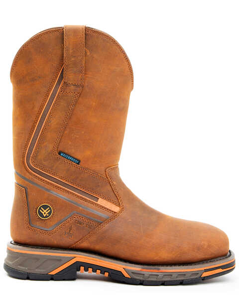 Image #2 - Hawx Men's Radian Waterproof Western Work Boots - Composite Toe, Brown, hi-res