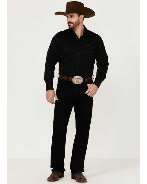 Blue Ranchwear Men's Durango Black Wash Stretch Slim Straight Jeans  , Black, hi-res