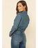 Image #5 - Wrangler Women's Medium Denim Snap Long Sleeve Western Shirt, Blue, hi-res