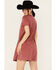 Image #4 - Blended Women's Wild West Short Sleeve Graphic Mini T-Shirt Dress, Rust Copper, hi-res