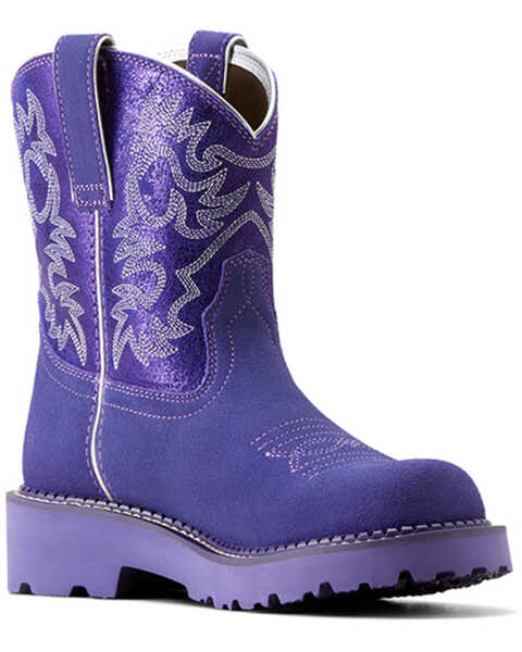 Ariat Women's Fatbaby Western Boots - Round Toe   , Purple, hi-res
