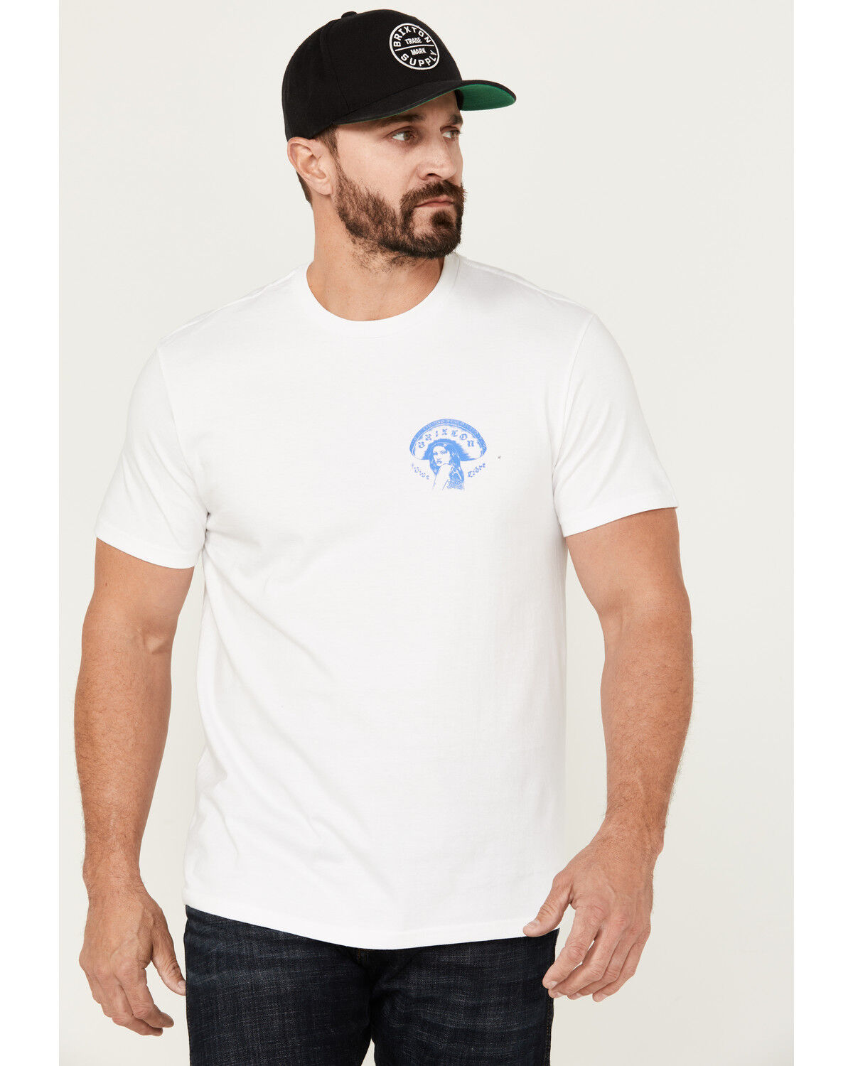 Image #2 - Brixton Men's Vive Libre Short Sleeve Graphic T-Shirt, White, hi-res