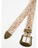 Image #2 - Wrangler Women's Floral Embossed Leather Belt, Off White, hi-res
