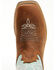 Image #6 - RANK 45® Women's Contrast Shaft Performance Leather Western Boots - Broad Square Toe , Turquoise, hi-res