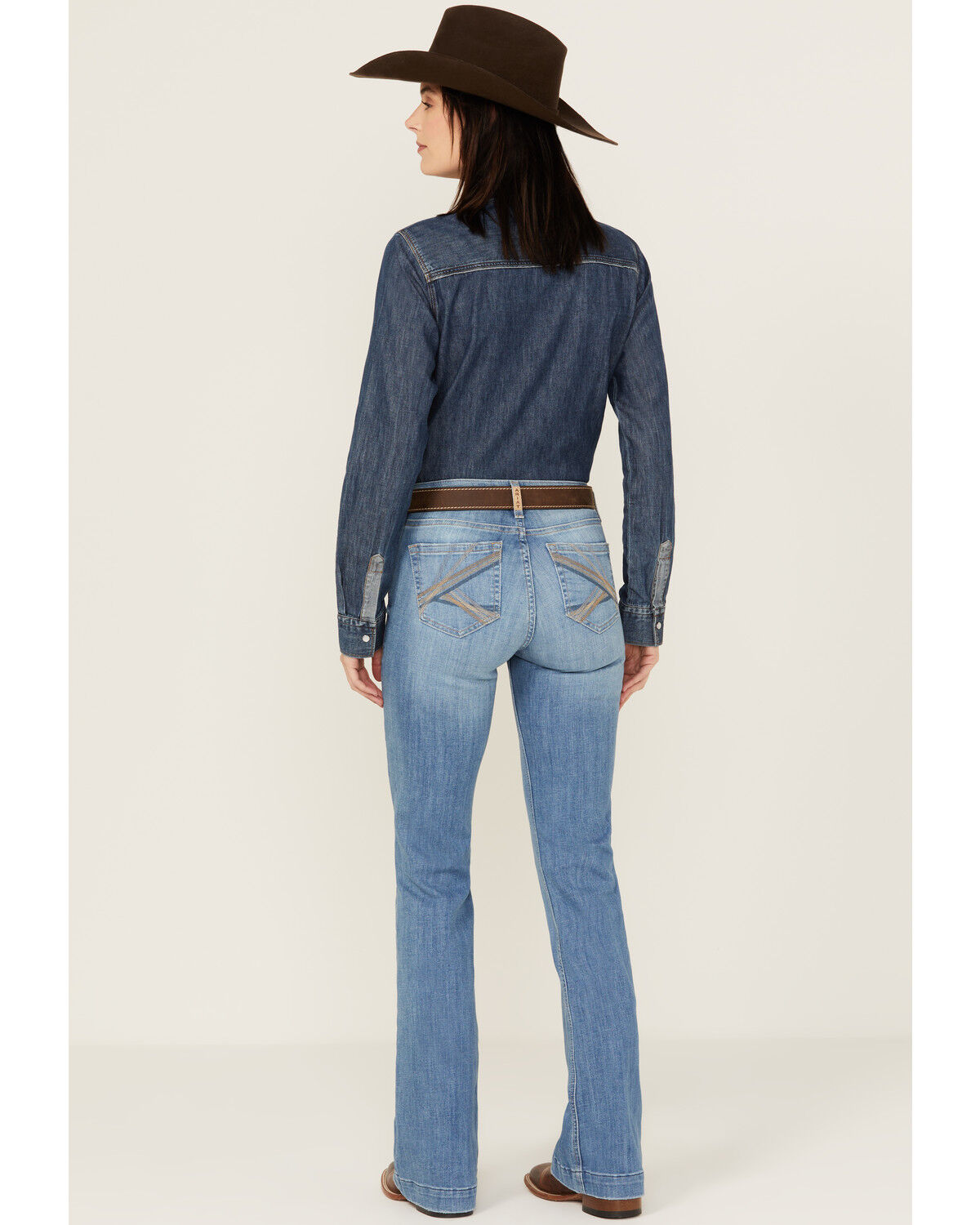 Image #3 - Ariat Women's Medium Wash Alice Slim Trouser Denim Jeans, Medium Wash, hi-res