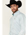 Image #2 - Cinch Men's Striped Long Sleeve Button-Down Western Shirt, White, hi-res