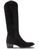 Image #2 - Lane Women's Plain Jane Suede Tall Western Boots - Round Toe, Black, hi-res