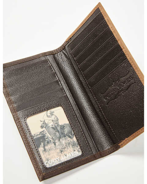 Cody James Men's Southwestern Rodeo Checkbook Wallet, Brown, hi-res