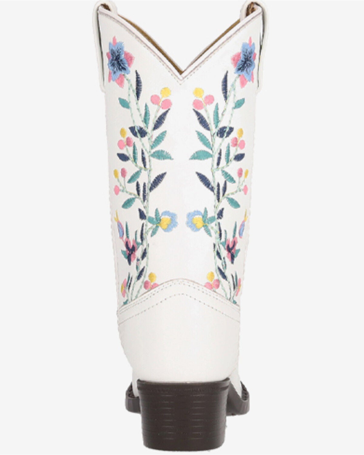 Image #4 - Smoky Mountain Girls' Lacey Western Boots - Round Toe, White, hi-res